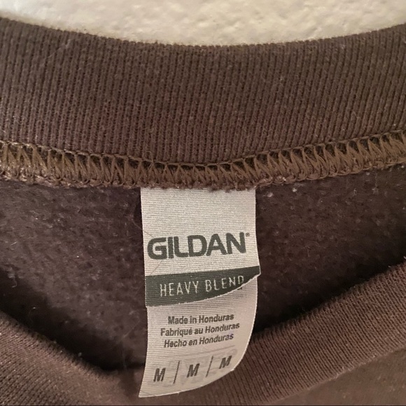 Y2K Brown Crewneck Cyber Streetwear Grandfather Sweater - Picture 2 of 3